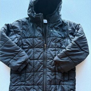 Columbia Black Quilted Jacket - size 8 kids